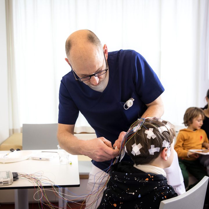 Telemetrie UKBB, Prof. Dr. Alexander N. Datta. Situationen und Stimmungsbilder, Fotos kostas maros, 10.1.24